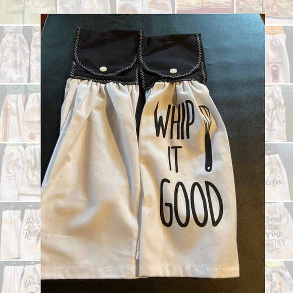 Whip It Good Kitchen Hanging Dish Towel, Set of 2 - Picture 1 of 2
